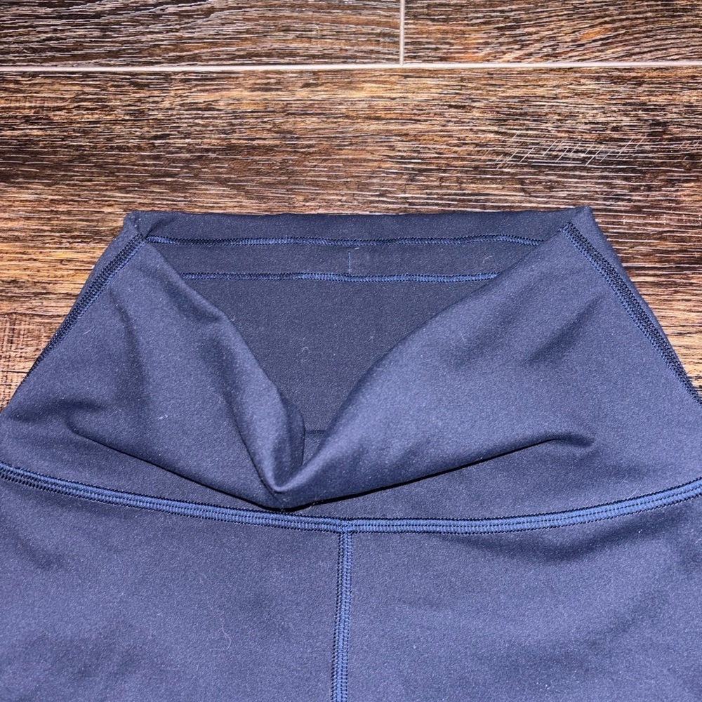 High-Waist Navy Women’s Biker Shorts - Picture 2 of 4